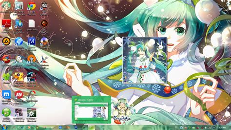 Snow Miku 2015 Windows 7 Theme By Hatsuantho Windows 7 Anime Themes