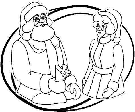 Santa claus and mrs claus taking a photo together vector. Santa Claus and Mrs. Claus Coloring Book Page: Santa ...