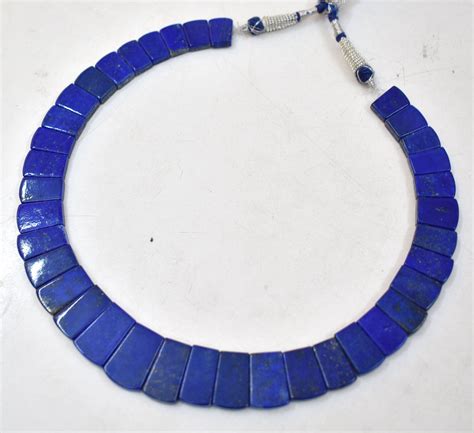 Lapis Lazuli Necklace Afghanistan Mins Gemstone Necklace Etsy