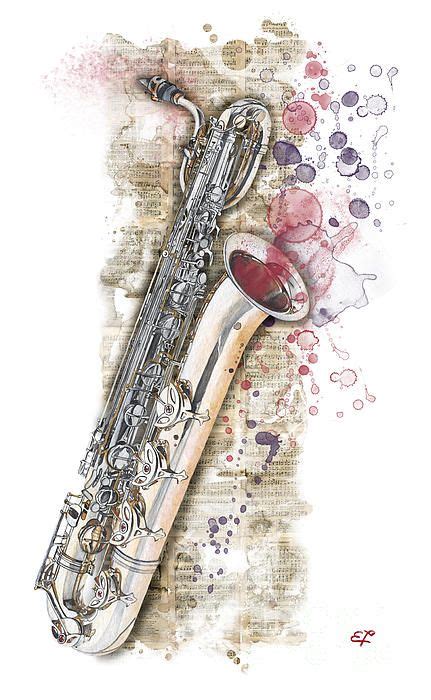 Saxophone 01 Elena Yakubovich By Elena Yakubovich Saxophone Art Saxophone Jazz Art