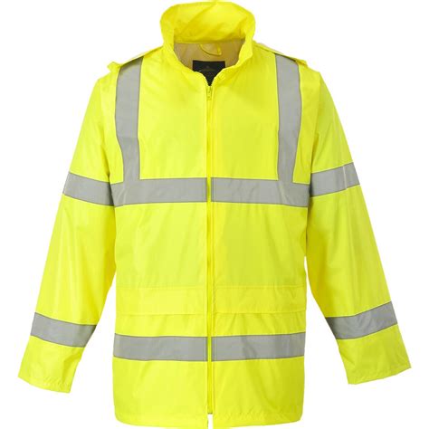 Portwest H440 Hi Vis Rain Jacket High Visibility Class 3 Yellow From
