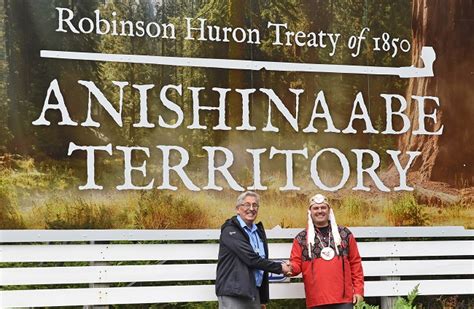 Asserting Jurisdiction As First Robinson Huron Treaty Billboard
