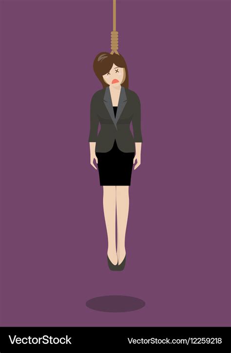 Hanged Business Woman Royalty Free Vector Image Erofound
