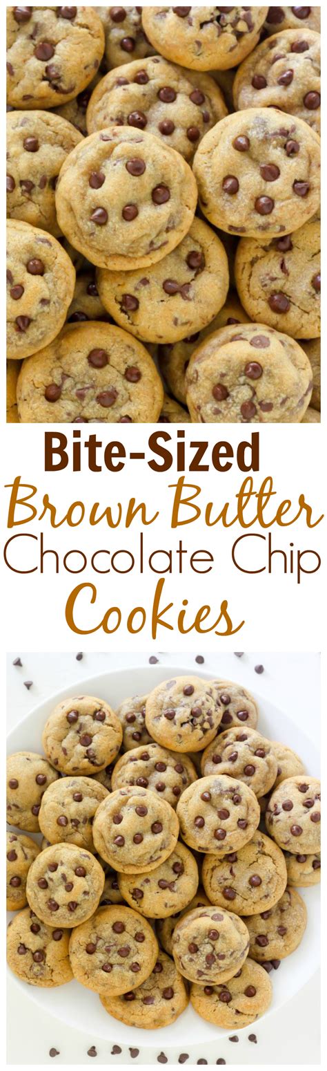 Bite Sized Brown Butter Chocolate Chip Cookies Baker By Nature