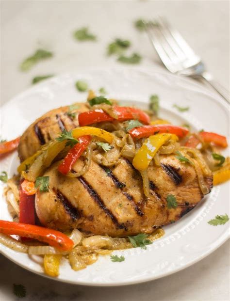 Southwestern Grilled Chicken With Peppers And Onions