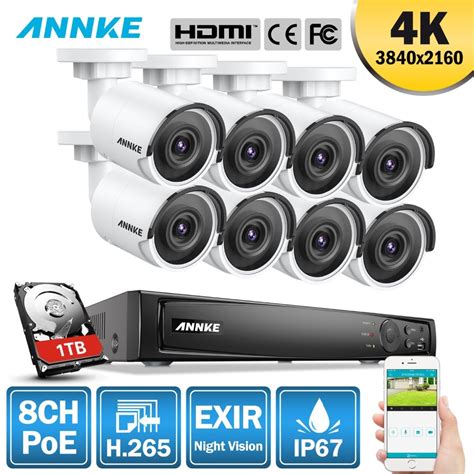 Annke 8ch 4k Ultra Hd Poe Network Video Security System 8mp H265 Nvr