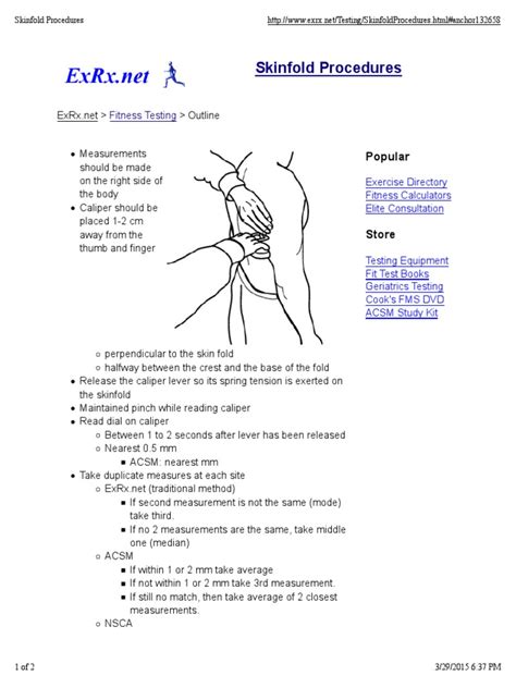 Skinfold Procedures Arm Anatomical Terms Of Location