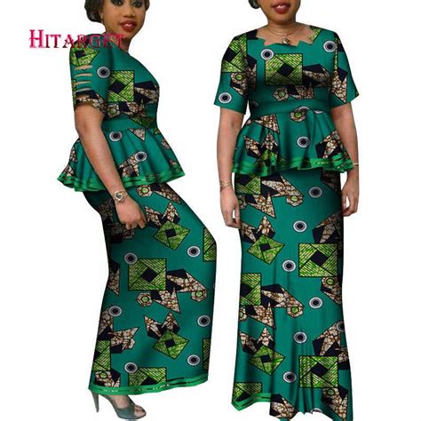 African Printed Skirt Suit For Party Weddingtraditional Clothing Top