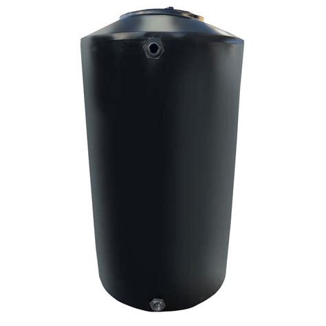 Chem Tainer Industries 250 Gal Black Vertical Water Storage Tank