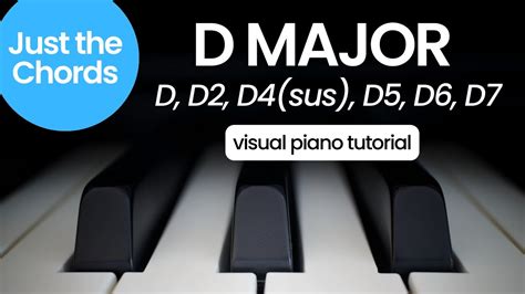 D Major Chords D D2 D4sus D5 D6 D7 Piano Tutorial Youtube