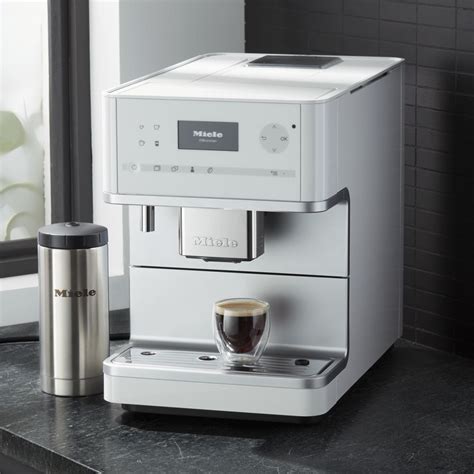 With coffeeselect and autodescale for maximum flexibility. Miele CM6350 White Countertop Coffee Machine | Crate and ...