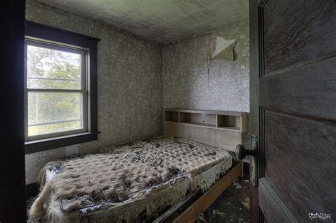 Super Decayed Mattress In A Bedroom Of An Abandoned House In Central