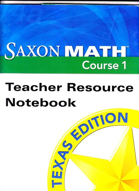 Amazon Com Saxon Math Course 1 Texas Teacher Resource Notebook Grade