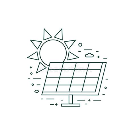 Plantilla De Diseño Del Logotipo De Energía Solar Verde Ilustración Del