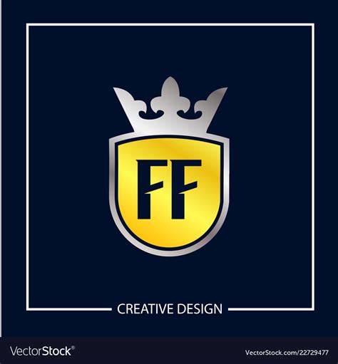 Initial Letter Ff Logo Template Design Royalty Free Vector