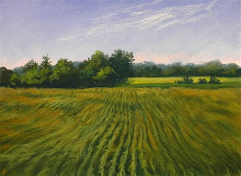 Pastel Landscape Paintings By Susan Klabak Field In Motion 85 X 11