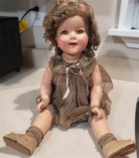 rare 1930s authentic ideal 22 composition shirley temple doll with tagged dress 150 50 picclick
