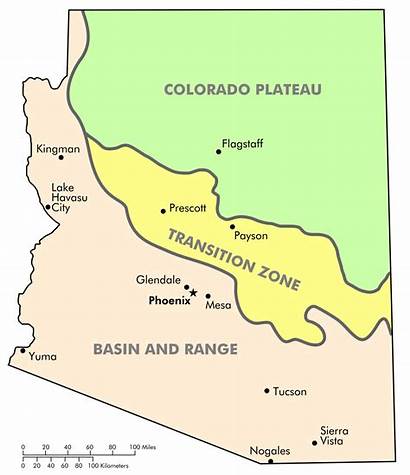 Plateau Colorado Arizona Regions Svg Physiographic Mountains