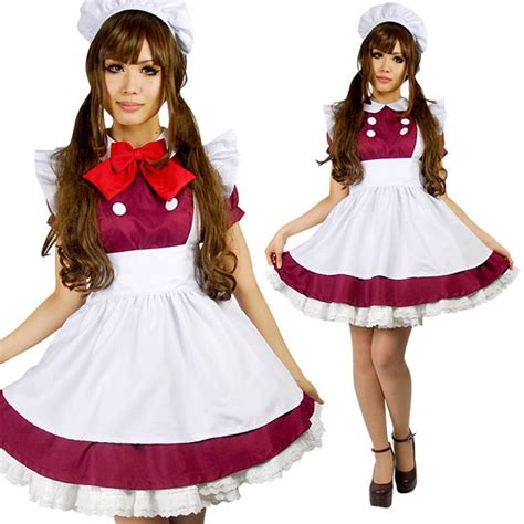 Moonight New Novetly Women Costumes Dress With Bow French Maid Costumes