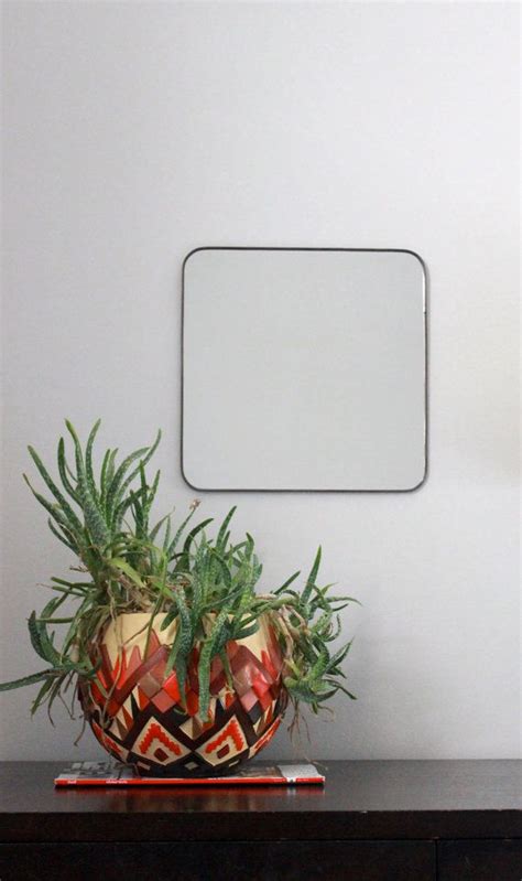 Square Wall Mirror With Rounded Corners Frameless By Fluxglass Cheap