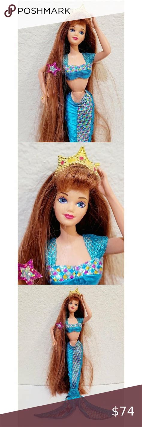 Barbie Jewel Hair Mermaid Midge Doll In Original Outfit With Stars 1995