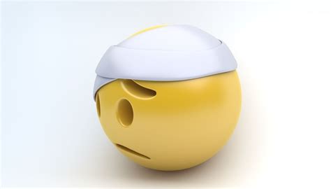 3d Model Emoji Bandage Vr Ar Low Poly Cgtrader