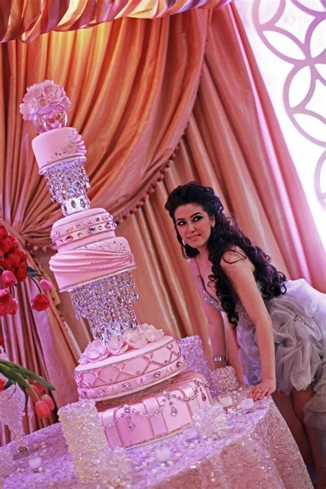 pink and crystals royal cakes beautiful wedding cakes quince cake