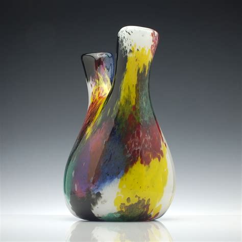 A Signed Murano Venini Glass Vase Home Decor Exhibit Antiques