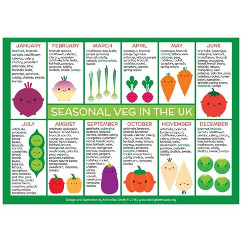 Pin By Scott Garrod On Diet And Nutrition Seasonal Vegetables Chart