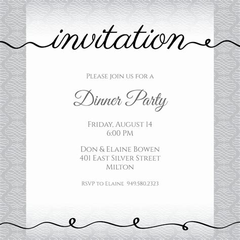 The following tips will help you pen the perfect cocktail party invitation wording so you can pull off a successful event. 35 formal Dinner Invitation Template Free in 2020 (With ...