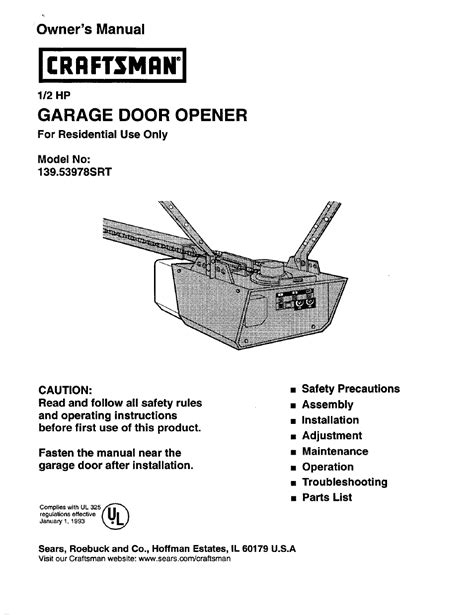Craftsman Garage Opener Wiring Diagram Wiring Diagram