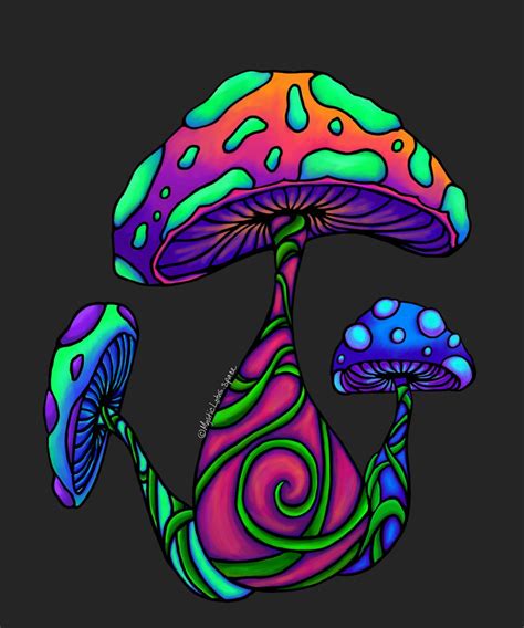 Trippy Drawings Art Drawings Sketches Cute Drawings Mushroom Drawing