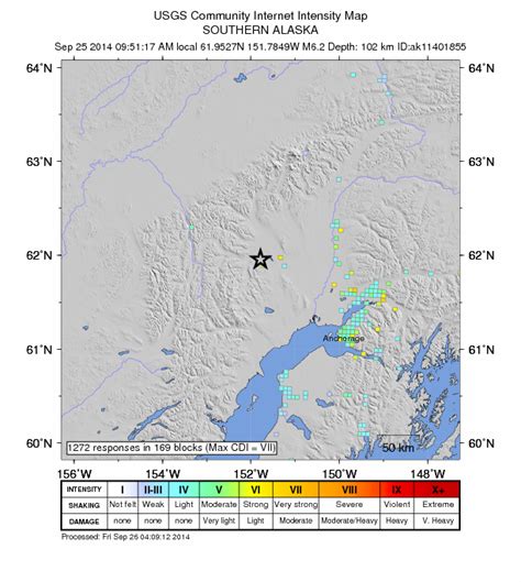 Powerful 62 Magnitude Earthquake Strikes Alaska Near Anchorage