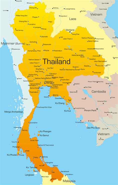 Thailand Karta Thailand Map Of Regions And Provinces Europa Karta