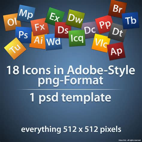 Adobe Style Icons Template By Einfachnurbastian On Deviantart