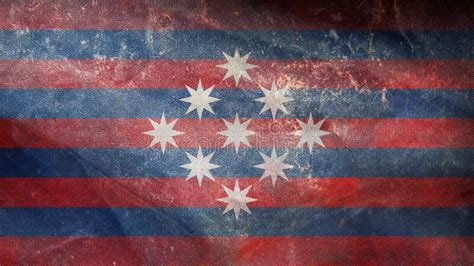 Bandera Retro De Los Pueblos Austronesios Minahasans Con Textura Gruesa