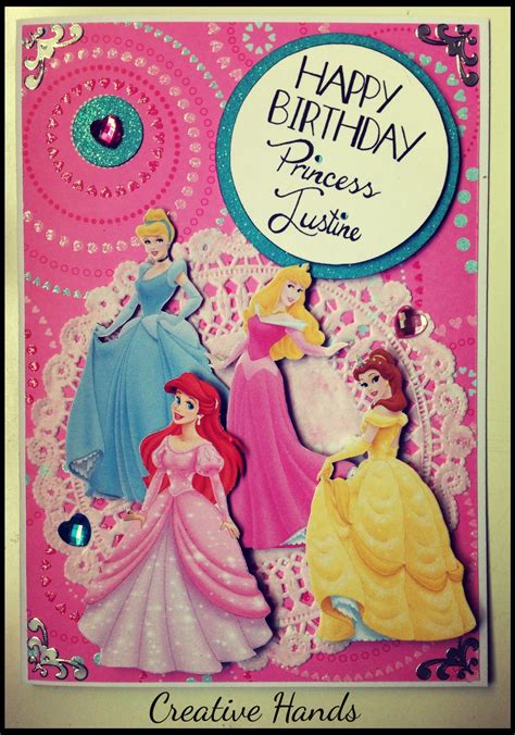 Disney Princesses Handmade Birthday Card By Creative Hands Visit Page