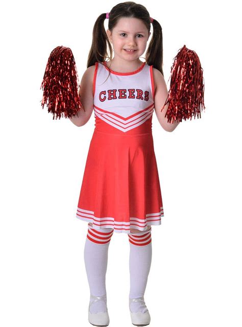 Girls Red Cheerleader Costume Heaven Costumes