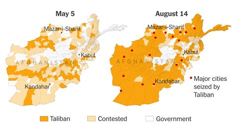 Map See How The Taliban Gained Control In Afghanistan The New York Times