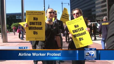 United Employees Protest At Shareholders Meeting Abc7 Chicago