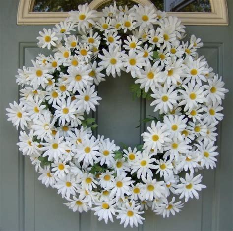 Daisy Wreath Summer Daisy Wreath Daisy Door Wreath Farmhouse White