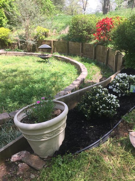 Whether you live in an urban townhome or a this brooklyn backyard was packed with plants, a fieldstone patio and path and an arbor covered bench. Backyard semi circle. Any planting or project ideas ...