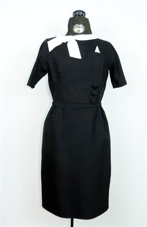 vintage dress by jay thorpe new york free shipping black and white professional office designer