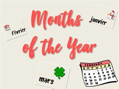 French Months Of The Year Resource Pack Teaching Resources