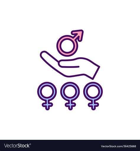 Women Empowerment Rgb Color Icon Royalty Free Vector Image