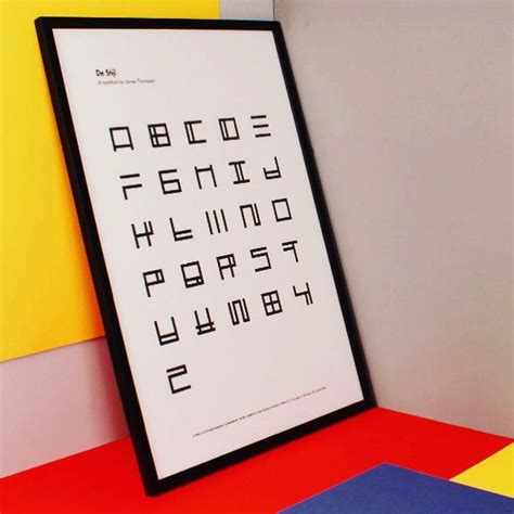 De Stijl Typographic Poster Designed By James Thompson Inspired In Neo