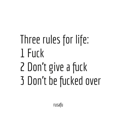 three rules for life rusafu quotes