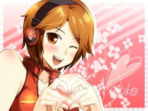 Beautiful Anime Girl With Brown Hair And Brown Eyes And Headphones