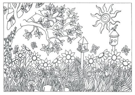 Images of scenery can transport you to a different place and time and take you out of your brain for a while. Items similar to Garden & Nature Scene Coloring Page ...
