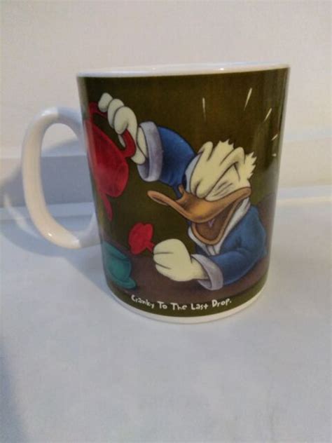 Disney Giant Coffeesoup Cup Mug Donald Duck Cranky To The Last Drop